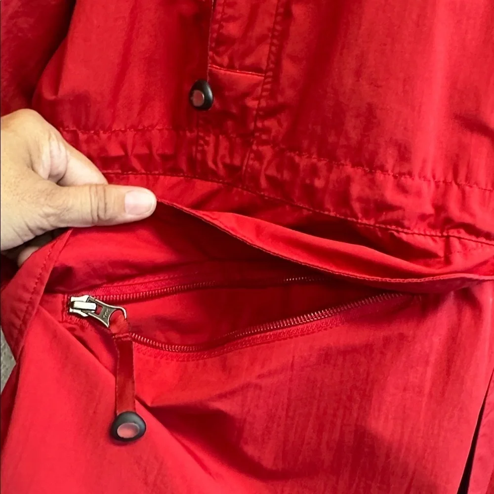 L.L. Bean Men's Vibrant Red Raincoat